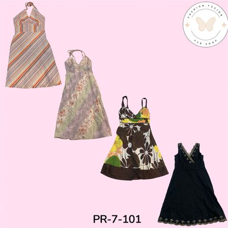 Vintage Y2K Cotton Dresses – Soft Everyday Style (PR-7-102)