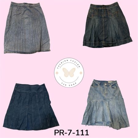 Y2K Vintage Denim Long Skirt – Classic Retro Maxi Style (PR-7-111)