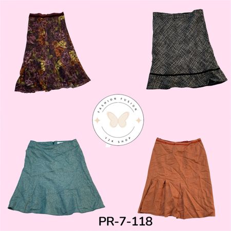 Y2K Vintage Wool Skirts – Classic Retro Winter Style Collection (PR-7-118)