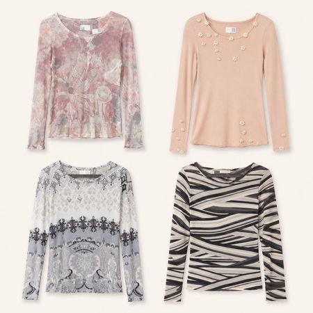 Y2k Monochrome Tops