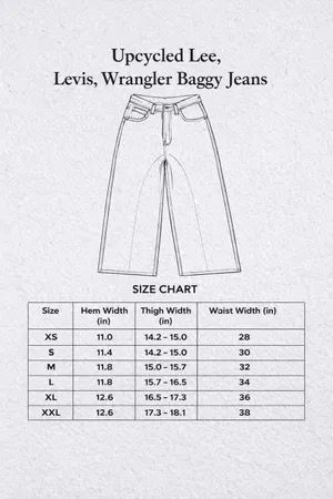 Upcycled Branded baggy jeans