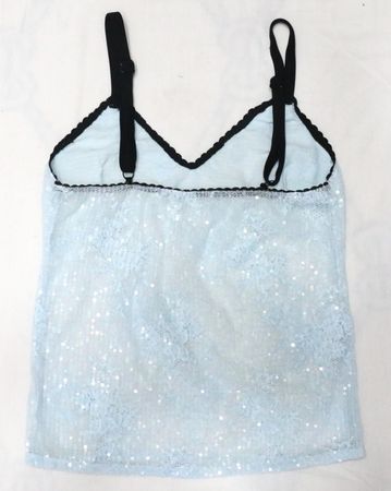 CR1885 UPCYCLED SEQUIN LACE CAMI TOP