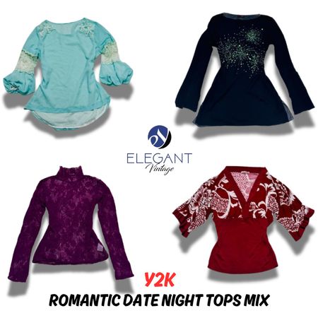 Y2K Romantic Date Night Mix Tops - EV0368