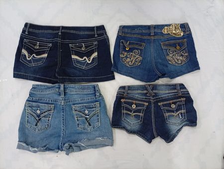 CR9994 Upcycled Y2K Mini Denim Shorts