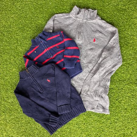 Ralph lauren kids quarter zip sweater (zrs 113)