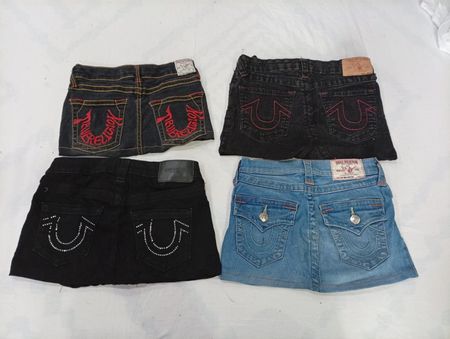 CR9998 Upcycled Kids True Religion Mini Denim Skirts