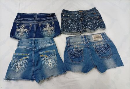CR10002 Upcycled Y2K Mini Denim Shorts