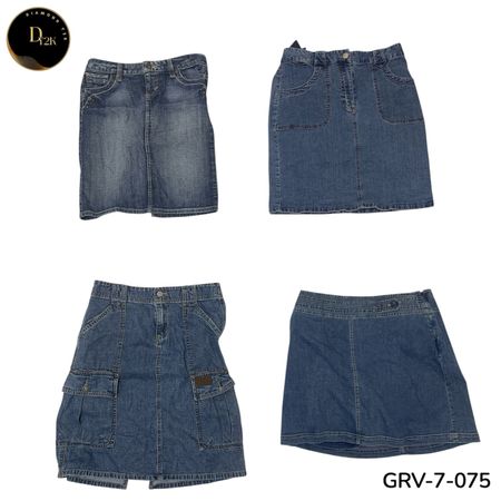 Women’s High Waist Denim Long Skirt – Premium Retro Y2K Style. (GRV-7-075)