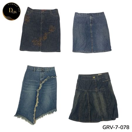 Women’s Casual Denim Long Skirt – Timeless Y2K Vintage Style. (GRV-7-078)