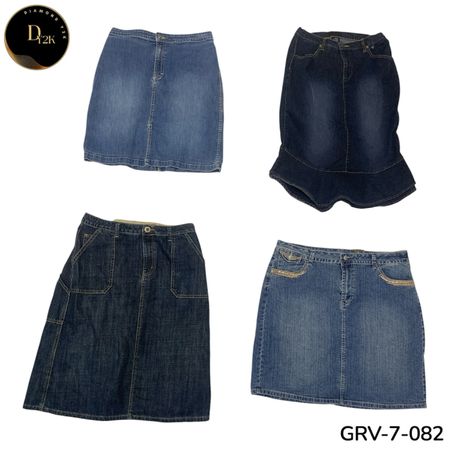 Women’s Premium Denim Maxi Skirt – Classic Retro Y2K Collection. (GRV-7-082)