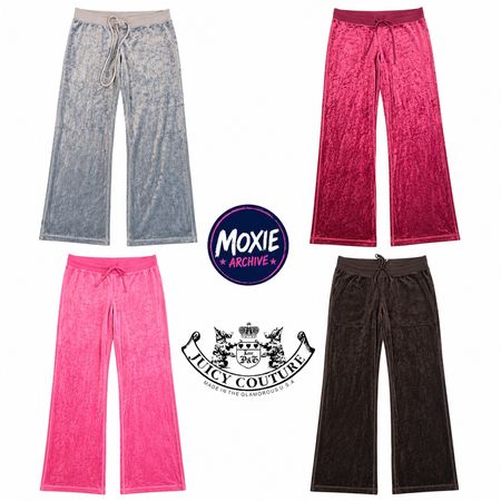 Y2K Juicy Couture Velour Sweatpants Bell Bottoms 8pcs J8