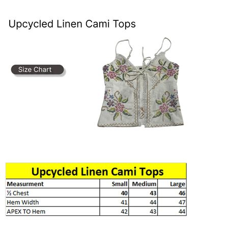 SS26 Upcycled Linen Cami Tops