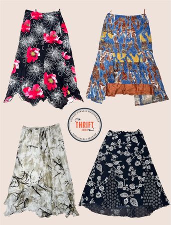 Y2K Summer up floral skirts LX475