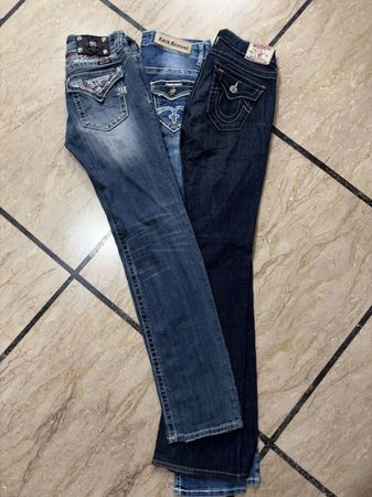 Miss Me True Religion and Rock Revival mix jeans
