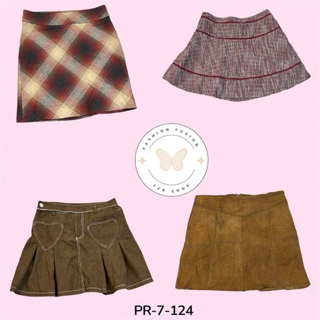Vintage Y2K Wool Pleated midi Skirt for Women – Preppy Style (PR-7-124)
