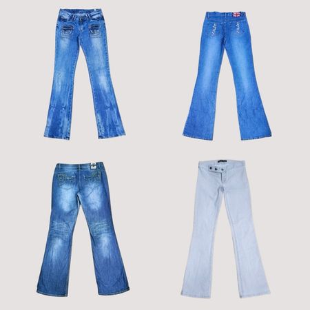Y2K McBling Flared Jeans