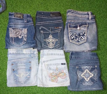 ANGELS  JEANS AND OTHER MIX BRANDS MINI SKIRTS (C 239)