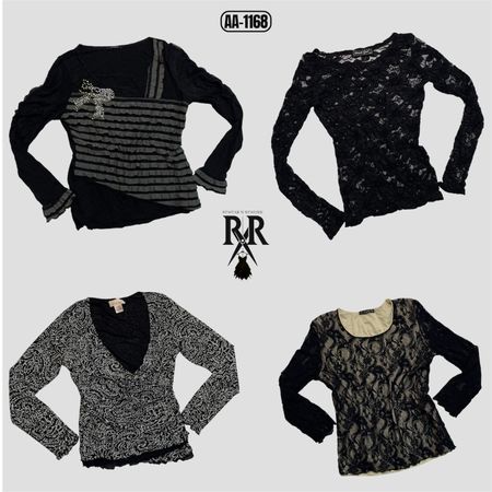 Y2K Vintage Long Sleeves Mix Tops (AA-1168)