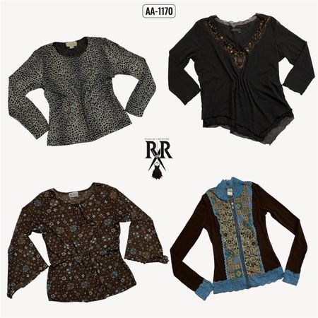 Y2k Earthy Tones Mix Tops (AA-1170)