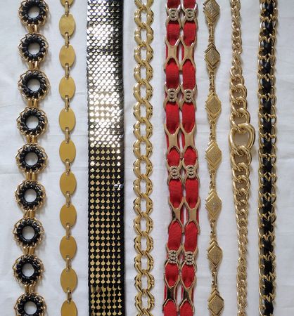 Y2K Golden Chain belts