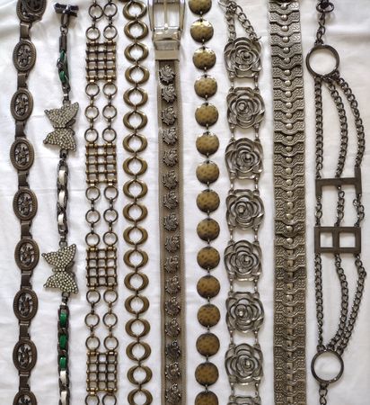 Y2K Black Chain belts