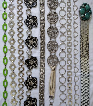 Y2K Silver Chain belts