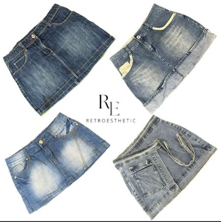 Y2K NYC IT GIRL DENIM MINI SKIRTS RE-3488