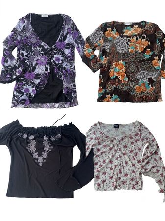 Y2K Full sleep blouse 12 pcs