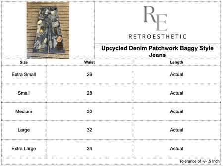 Upcycled Patchwork Baggy Style Jeans 👖