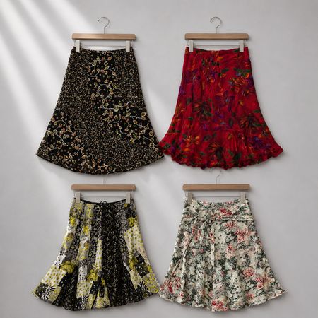 Women’s Vintage Printed Skirts Bundle