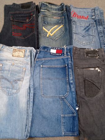 HD1504 Men Baggy Designer Jeans