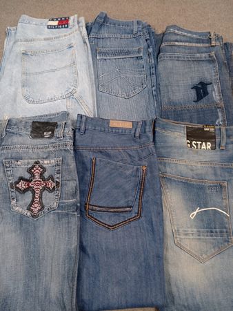 HD1502 Men Baggy Designer Jeans