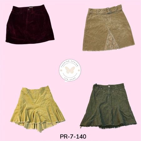 Women's Corduroy Midi Skirt – High Waist A-Line Casual Winter Skirt (PR-7-140)