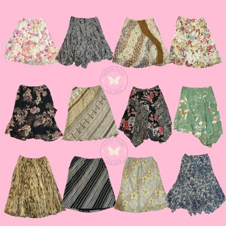 200 Pcs Mixed Polyester & Mesh Skirts – Bulk Women's Apparel