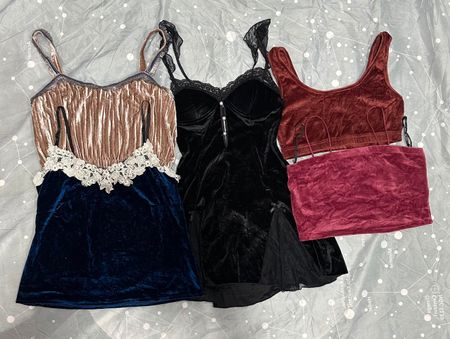 Velvet camisole top