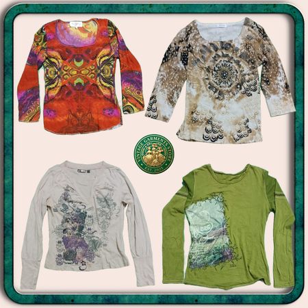 Premium Y2K Printed Blouses | Full Sleeve | 8-Piece Bundle | Grade AB | S to XL