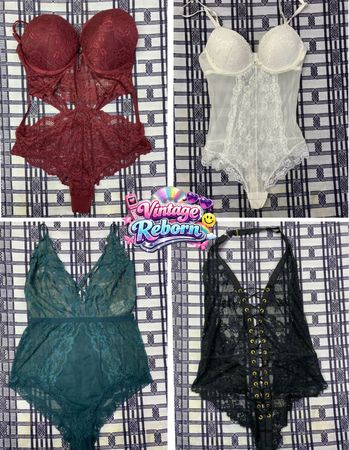Y2K Vintage Lace Bodysuit & Teddy Lingerie Bundle | VR-275
