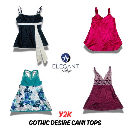 Y2K Gothic Desire Cami Tops - EV0597