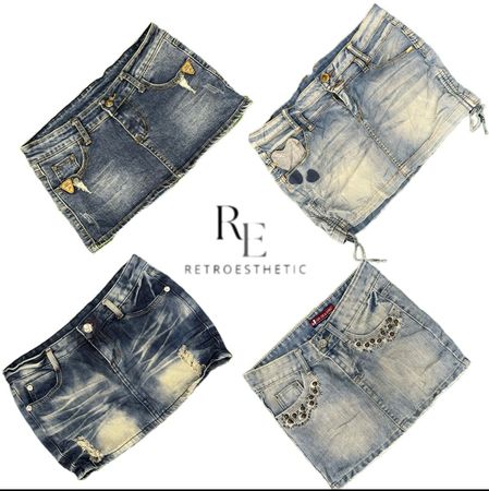 Y2K NYC IT GIRL DENIM MINI SKIRTS RE-3493