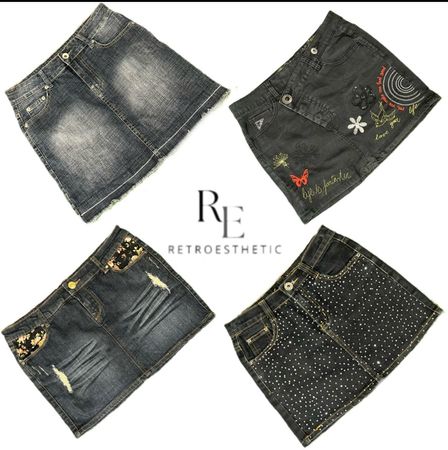 Y2K NYC IT GIRL DENIM MINI SKIRTS RE-3495