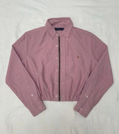 Upcycle Ralph Lauren Crop Tops with zipper (DV -07)