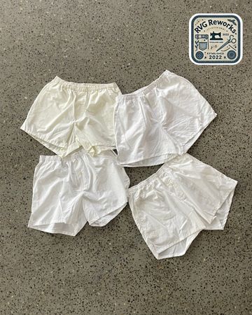 26 pcs EXACT Upcycled White Boxer Shorts