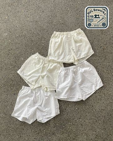 25 pcs EXACT  Upcycled White Boxer Shorts