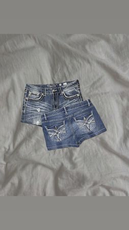 Upcycled Y2K Denim Sexy Shorts