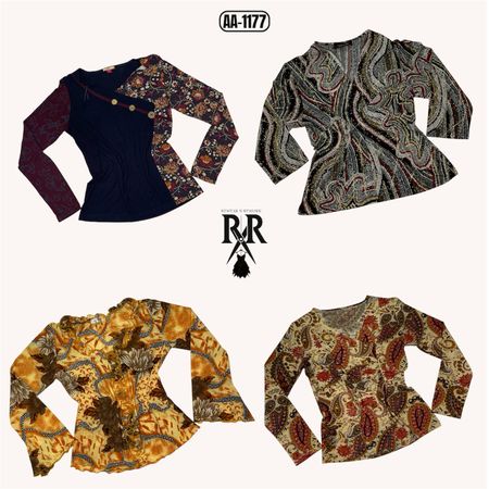 Y2K Earthy Tone Full Sleeve Tops (AA-1177)