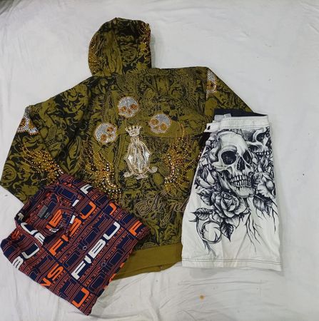 CR10099 Vintage Burberry FUBU STUSSY Designer Mix Bundle