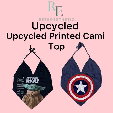 Upcycled Printed Cami Top