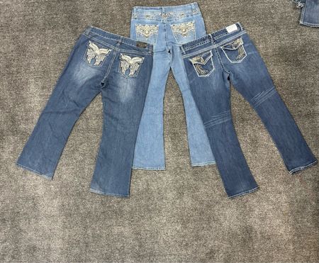 Y2K Embellished Bootcut/ Flared Jeans - #110726