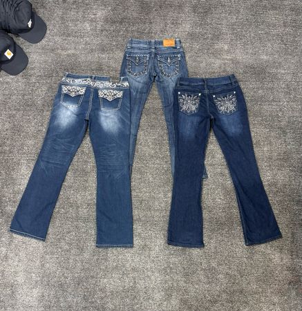 Y2K Embellished Bootcut / Flared Jeans - #110726
