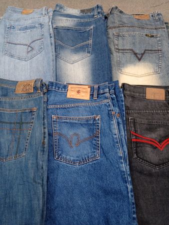 HD1507 Men Baggy Hiphop Designer Jeans